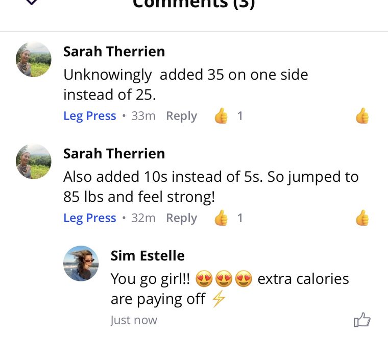 Client comments: Unknowingly added 35 on one side instead of 25. Jumped to 85 lbs and feel strong!